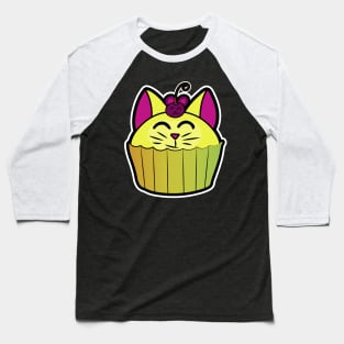 Catcake With Mouse-Cherry - Yellow Baseball T-Shirt